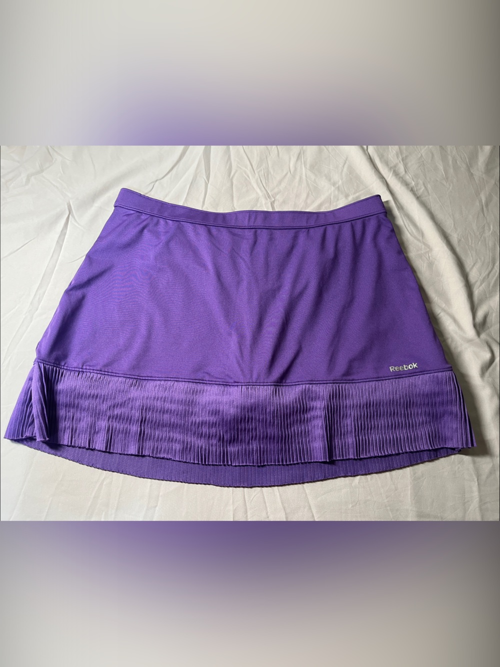 Reebok Violet Pleated Hem Athletic Mini Skirt